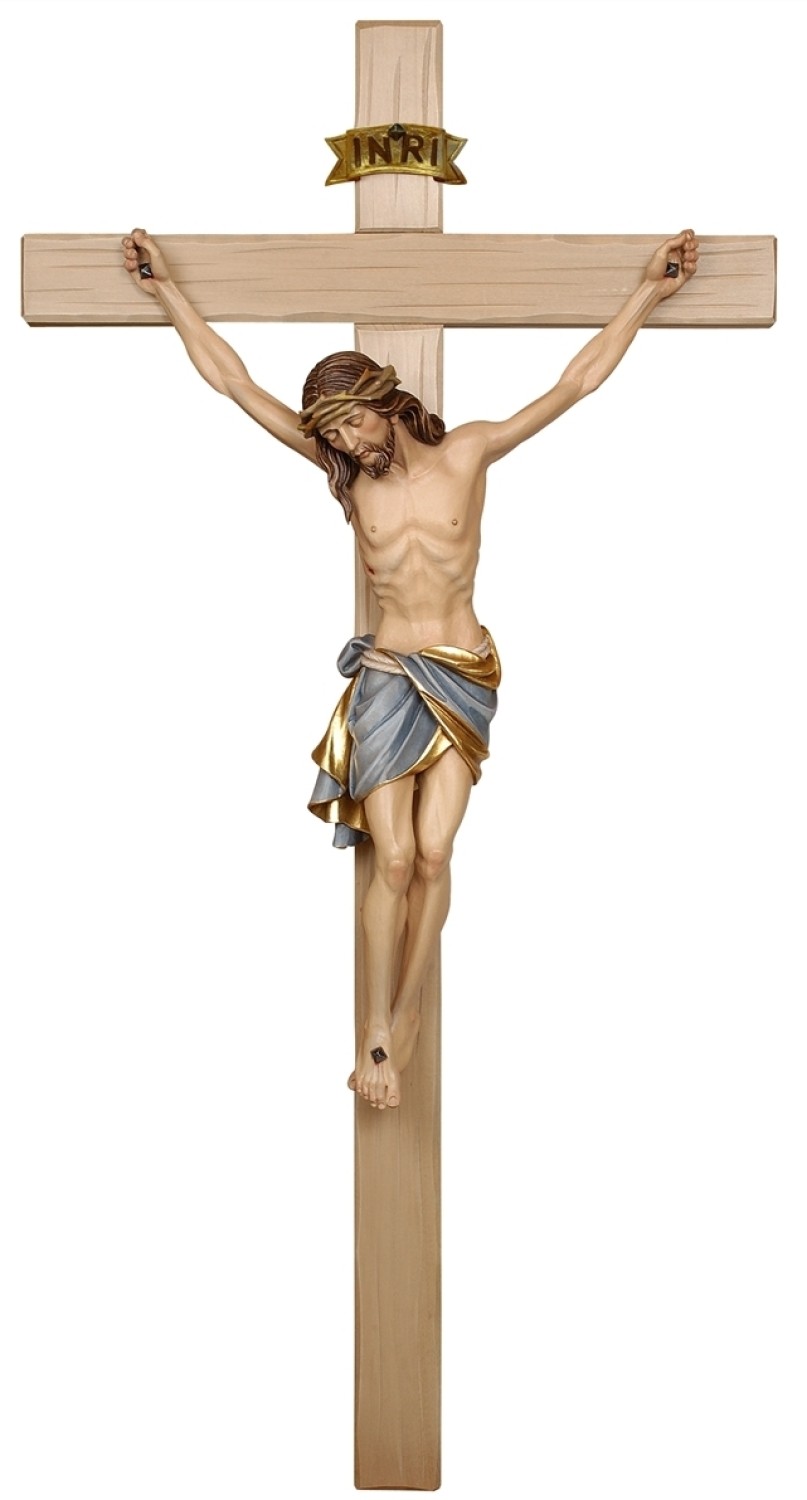 Crocifisso Da Parete Moderno Croce Da Parete In Legno Artigianale Woodvio - 30.5x17.5cm, Con Rosario, Stile Cattolico Croce In Legno - Foto 7