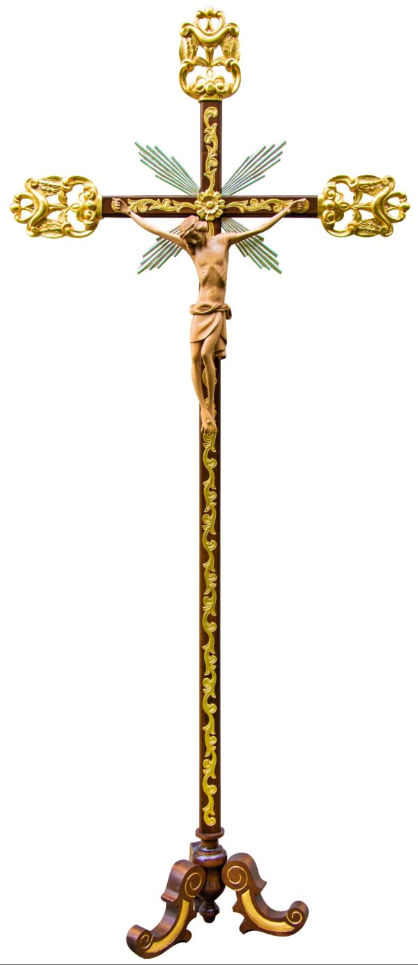 meekoo 24 Pezzi Croce di Legno Naturale Ciondoli Croce di Legno Mini Perline Incrociate per Creazione di Gioielli Artigianali Fai-da-Te (Colore 1