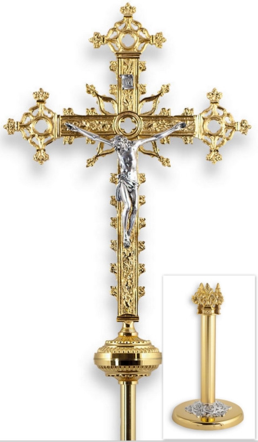 croix de procession avec support - croix de procession et Laboratorio  Gruppo Liturgico
