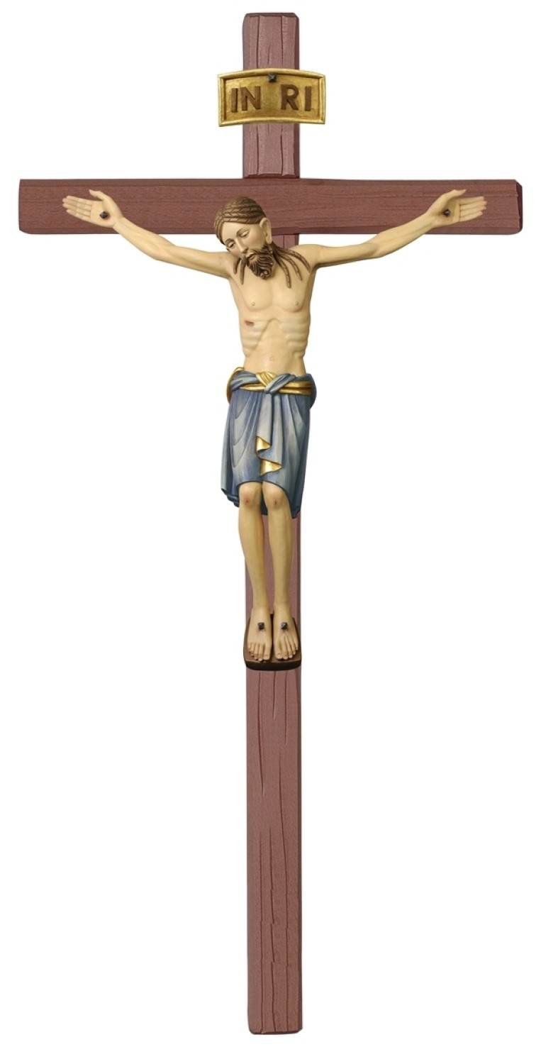 Crucifijo de Pared Cruz de San Damián cm 36x28 (14,2x11 in) en Cerámica de  Deruta (Italia)