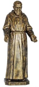 St.Père Pio patinée bronze